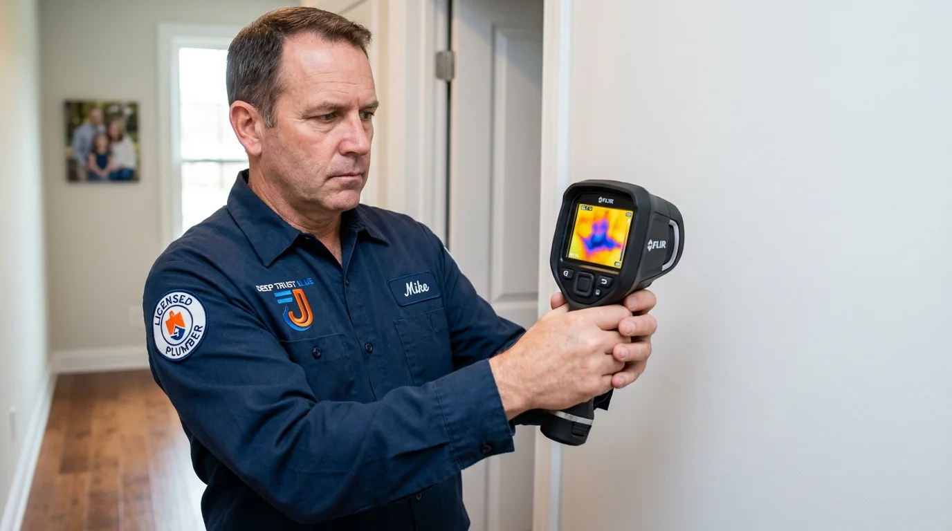 Thermal imaging leak detection by Johns Plumbing LLC in Pitman